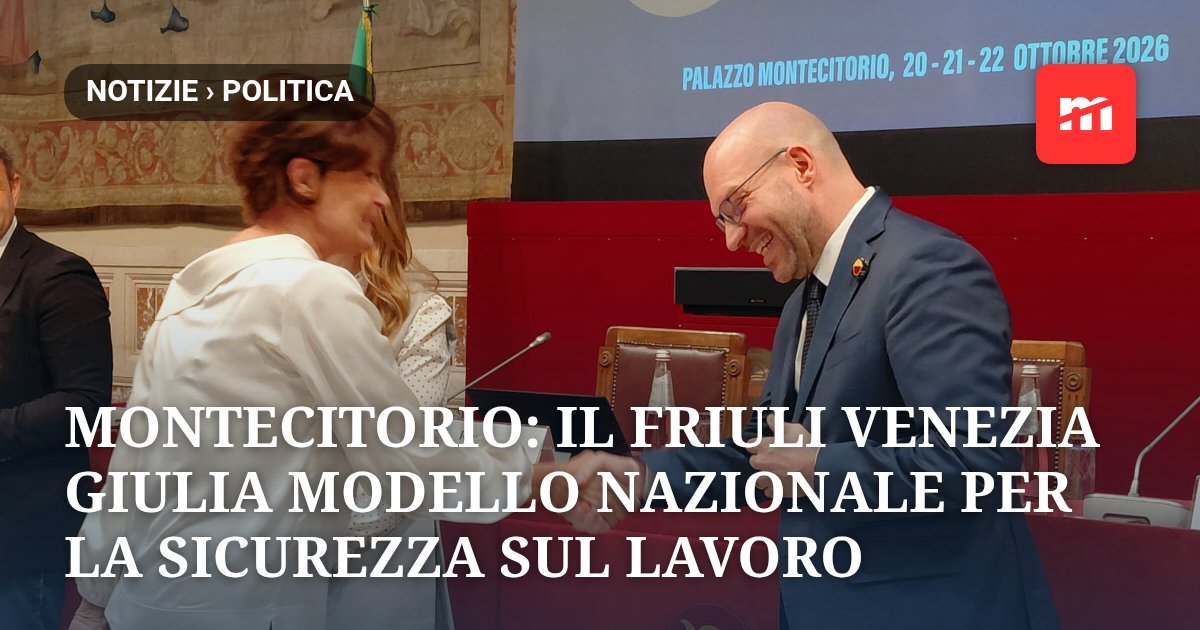 La Carta di Lorenzo premiata a Montecitorio: il Friuli Venezia Giulia modello nazionale per la sicurezza sul lavoro