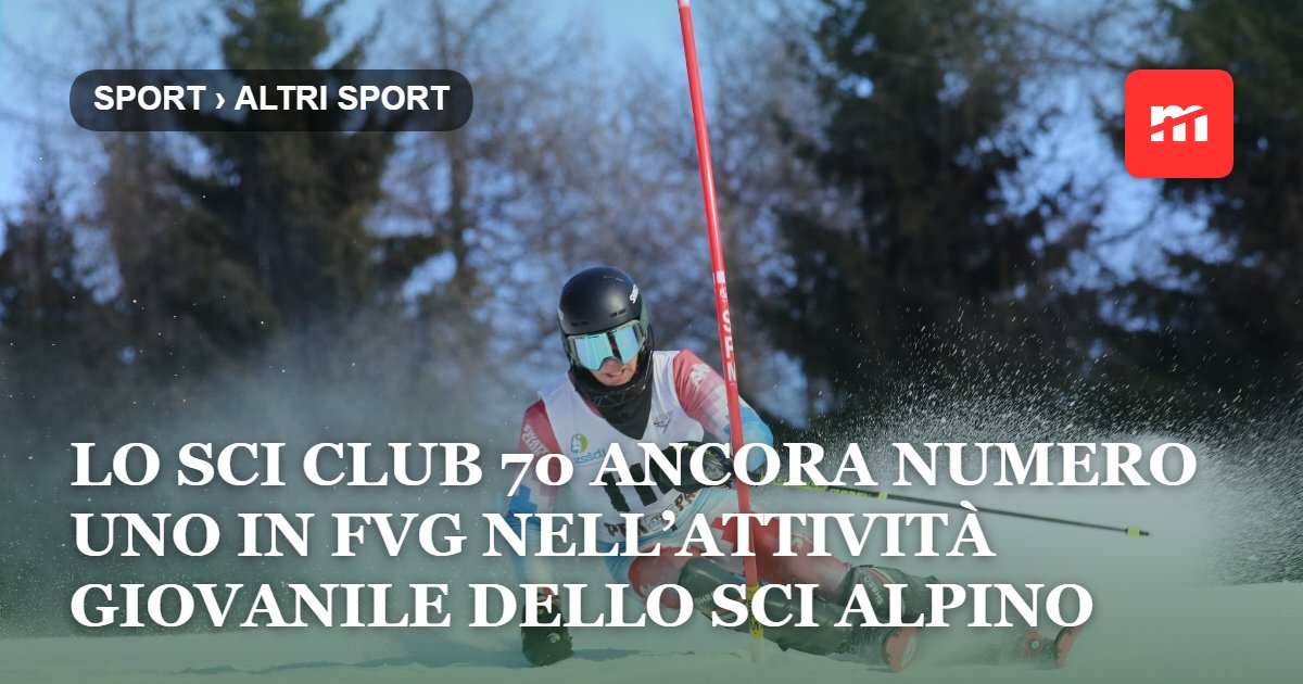Lo SCI CLUB 70 ancora Numero Uno in FVG nell’attività giovanile dello sci alpino